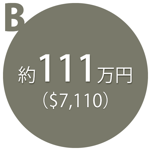 約 111万円（$7,101）